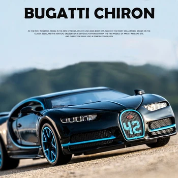 1:32 Bugatti Chiron Športové Auto Kovové Hračky Zliatiny Auto Diecasts ; Hračky Model Auta, Miniatúrne Zmenšený Model Auta, Hračky Pre Deti,