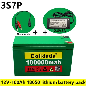 100% Nový 12V 3s7p Lítium-Iónová Batéria 100Ah Vonkajšie Osvetlenie, Zvuk, Skladovanie Batérie pre Poľnohospodárske Sprej