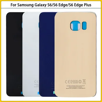 10PCS Pre Samsung Galaxy S6 / S6 Edge / S6 Okraji Plus G920 G925 G928 Sklo Panel Batéria Zadný Kryt Zadné Dvere Bývanie Prípade Replac