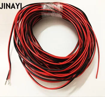 18AWG 18 Awg Červená Čierna 2 Pin Elektronické Drôt Predlžovací Kábel 30 m