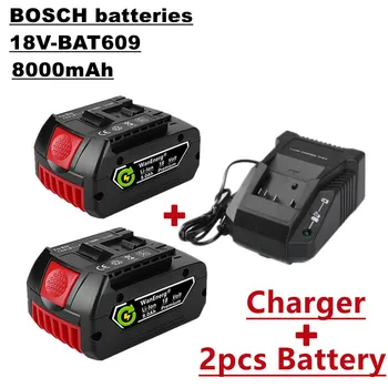 18V ručné vŕtačky batérie,elektrický nástroj batérie,8.0 Ah,vhodné pre bat609,bat609g,bat618,bat618g,bat614,2 batérie + nabíjačka na predaj