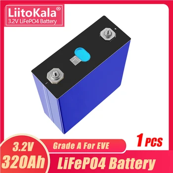 1PCS LiitoKala 3.2 V 320Ah Lifepo4 Batérie DIY Solar Panel Power Bank 12V 24V 48V Camping Nabíjateľná Náhradné Batérie S Prepojovacia