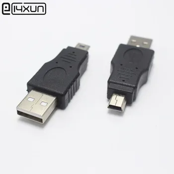 1pcs USB 2.0 Typu Samec Konektor na Mini USB Adaptér Konektor Samica na Male Predlžovací kábel Converter Tablet Konektory