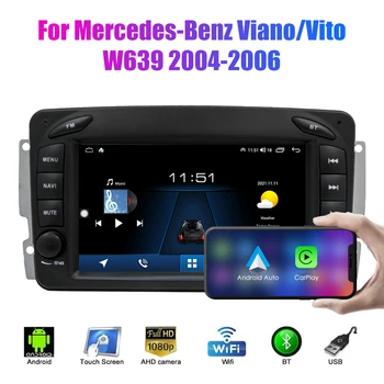 2 Din Android autorádia Pre Benz C trieda W203 2000-2005 Auto Stereo Automobilových Multimediálnych Video DVD Prehrávač, GPS Navigáciu Carplay