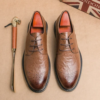 2023 Mužov Bežné Byty Lenivý Topánky Kožené Mokasíny Mens Módne Business Elegantes Oxfords Topánky Nové Luxusné Vychádzkové Topánky Mužov