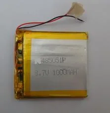 3,7 v 1000mah 485051 polymer lithium ion, li-po nabíjateľná batéria pre MP3, MP4 Bluetooth headset nahrávač