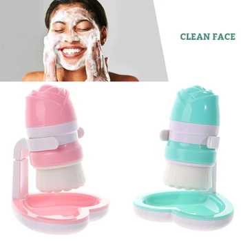 3D Bilaterálne Silikónové Facial Cleanser Manuálna Masáž Tváre Kefky Mäkké Štetiny Silikónové Obojstranné Face Štetec