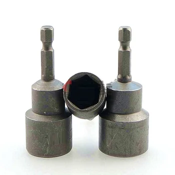 5-19 mm Dĺžka:65MM Silné magnetické vzduchu vplyv šesťhrannou kľúča skrutkovač hlavu pneumatické hex rukáv kľúč auto repairin