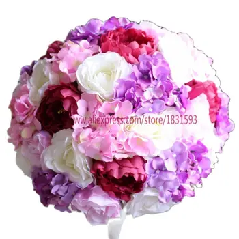 5 ks/veľa svadobné kvetinové dekorácie, svadobné, kvetinové steny pozadí dekorácie Stola vrchol kvet loptu 40 cm TONGFENG