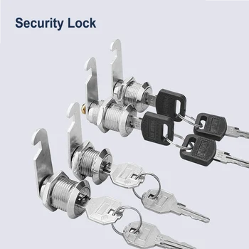 5 STANOVUJE Bezpečnostný Zámok Kovové Zliatiny Valec Kabinetu Locker Cam Lock 2 Kľúče, Bezpečnostné Schránky Zámok Skrinka na Zásuvky Cam Lock 18 mm