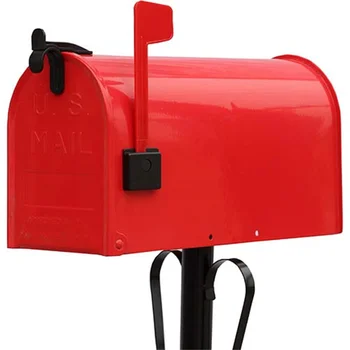 Americký Štýl Post-Mount Schránok Stojan Poschodí Kovové Postbox Vonkajší Záhradný Park Villa Noviny Schránkové Vedro Letterbox