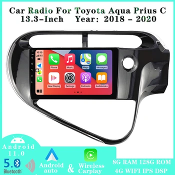 Android 11.0 Auto Stereo Pre Toyota Aqua Prius C 2018-2020 autorádia Bluetooth Videa, Multimediálny Prehrávač, GPS Navigáciu Carplay 4G