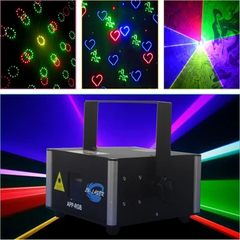APLIKÁCIU Bluetooth Farebný RGB Animácie DJ Party Profesionálne Stage Osvetlenie