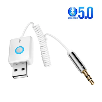 Auto Bluetooth, Aux Adaptér hardvérový kľúč USB Na 3,5 mm Jack Audio Bezdrôtová Handsfree Súprava Pre Auto Stereo Prijímač USB Vysielač