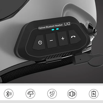 Bluetooth 5.0 Motocyklové Prilby, Slúchadlá Bezdrôtové Zníženie Hluku Headset IP67 Nepremokavé Cyklistické Podporuje Hands-Free Volanie Hudby