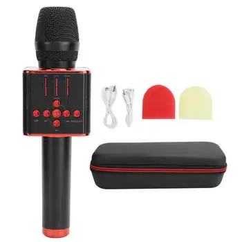 Bluetooth Bezdrôtový Reproduktor Pohybe Cievky Ručný Mikrofón pre Domáce Karaoke Hliníkovej Zliatiny