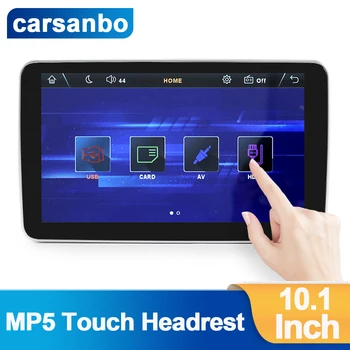 Carsanbo 10.1 Palcový MP5 Dotykový Displej opierky hlavy Podpora 1080P Hrať S HDMI vstupom, Wirelss Telefón Prepojenie Prenosovej