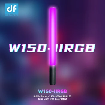 DF W150-IIRGB Zabudovaný Batérie 2500-9000K RGB LED zdroj Svetla s Farebný Efekt.