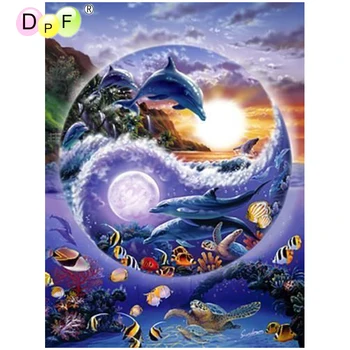 DPF 5D full Round-Diamond Maľovanie Mozaiky Tai Chi diagram tried DIY Magic Cube Cross Stitch art craft Diamond Výšivky Dekor