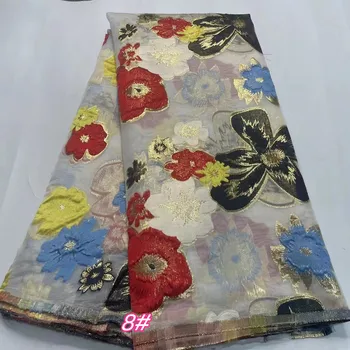 Európske a Americké letné farby semi-transparentné organza žakárové tkaniny, módny trend šaty šaty cheongsam textílie mate
