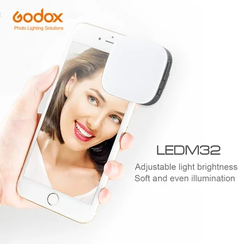 GODOX Mobilephone Osvetlenie LED M32 Blilt-v Lítiové Batérie, Nastaviteľné Svetla, Jasu Fotografie Telefóny