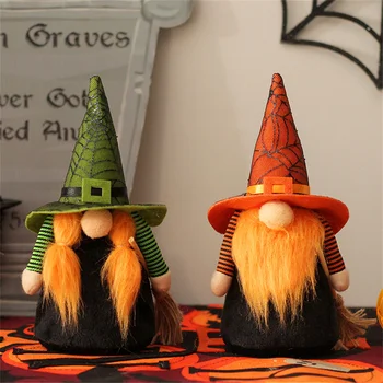 Halloween Gnome Plyšové Dekor Ručné Nordic Tekvica Trpaslíci Plushie Ozdoby Švédsky Trpaslík Figúrky Stolové Dekorácie, Darčeky
