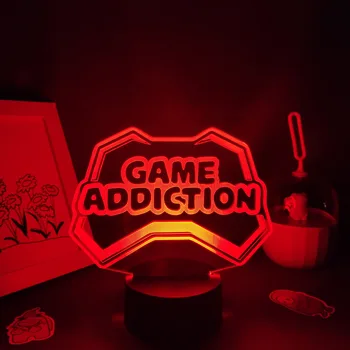 Herné Závislosť GamePad Neónové Lampy 3D Led RGB USB Batéria Nočné Osvetlenie, Cool Darček Pre Priateľa, herňa Tabuľka Farebné Dekorácie