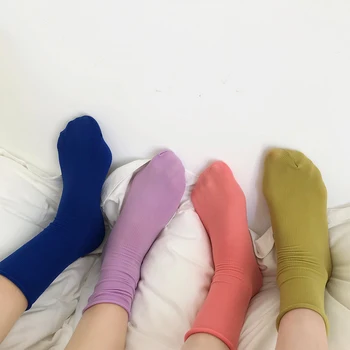 Jar Leto Tenké Módne 28 Farby Voľné Ponožky Neon Jasná Ulica Dlhé Ženy Ponožky V Pohode Študentov Office Lady Žena Sox