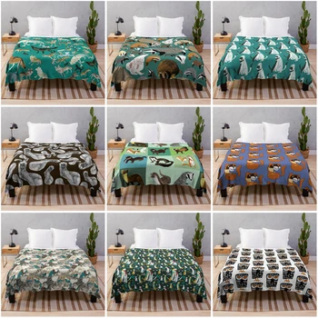 Kryt prikrývky Gauč hodiť deka coraline fleece deka chladenie deka vlastné dekoratívne posteľ, deky Koberčeky psa roztomilý pláže