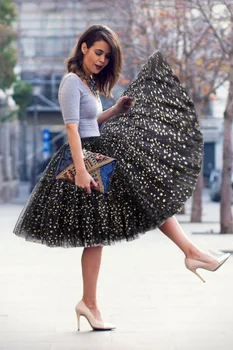 MisShow Shinning Tutu Star Krátke Ženy Sukne Mäkkého Tylu Oka Sukne Pettiskirt pre Tanečné Vianoce Cosplay Kostýmy Strany