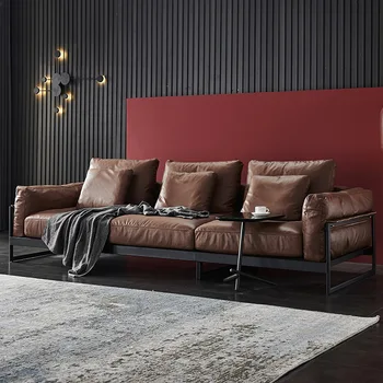 moderný elegantný nábytok izby a pohovky talianskeho luxusný kožený gauč moderné jednoduchá obývacia izba zmes gauč high-end straigh
