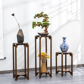 Nová Čínska kvetina stand, kvet tabuľky, bonsai stojan, obývacej miestnosti, od podlahy až k stropu kvetináč postaviť, masívne drevo interiér