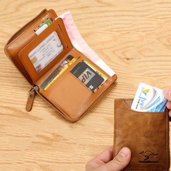 Nový Krátky Peňaženky Multi-Card Kartu, Držiak na Mince na Zips Peňaženky Anti-Theft MINI Peňaženky Multi-funkcia Vertikálne Peňaženky Klip Peniaze Taška