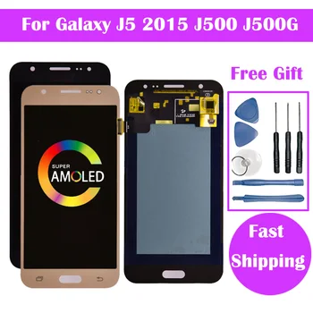 OLED Samsung GALAXY J5 J500 J500F J500FN J500M J500H 2015 LCD Displej S Dotykovým displejom Digitalizátorom. Montáž