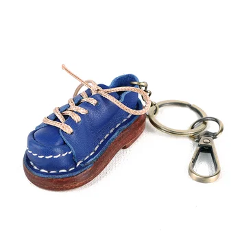 Originálne Kožené Mini Obuvi Keychain Dekorácie Muži Ženy Topánky Keyring Prívesok Ozdoby Pohode Narodeniny Kreatívne Darčeky