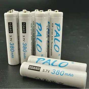 PALO 3,7 V 10440 Batérie 380mAh Top Tlačidlo 10440 Nabíjateľné Lítiové Batérie AAA Rechargeble li-ion batérie S AAA Prípade