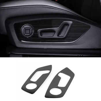Pre Audi Q3 (F3) 2019 2020 Nehrdzavejúcej Ocele Kartáčovaný Výzdoba Interiéru Strane Sedadla Nastavenie Tlačidlo Rám, Kryt Výbava 2ks
