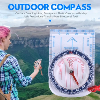 Prenosný Mini Presné Kompas Praktické Guider pre Kempovanie Turistika Severnej Navigáciu Prežitie Tlačidlo Dizajn Kompas