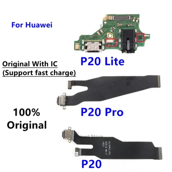 Pôvodný Pre Huawei P20 Lite P20 Pro Port USB Nabíjačka Nabíja Rada Dock Konektor Konektor Flex Kábel Náhradné Diely