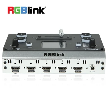 RGBlink Mini Pro Video Switcher 4 Kanál Podpory PC APLIKÁCIE ovládanie HDMI Rozvádzača s T-Bar pre Live Streamingové Vysielanie