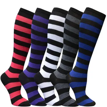 Stredná Trubka dámske Bavlnené Ponožky, Široké Pruhy, Hromady Cosplay Štýl Európskej Americký Veľká Módna Show Ponožky