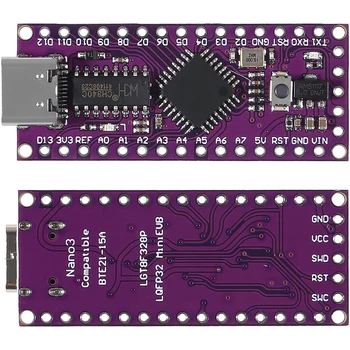 Typ-C LGT8F328P-LQFP32 LGT8F328P LQFP32 MiniEVB HT42B534 SOP16 USB Ovládač Vývoj Doska pre ATMEGA328 Nano V3.0 pre Arduino