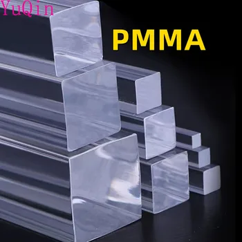 Veľkoobchod Transparentné Námestie Akryl Stick Plexisklo PMMA Bar DIY Nástroje Tyč Držiak na Stojan Vlastné rez