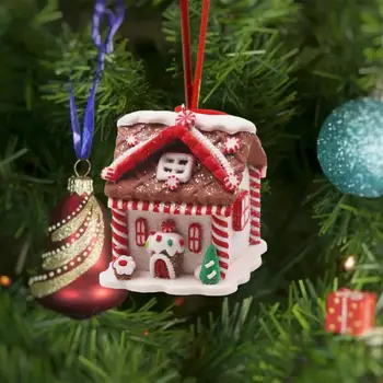Vianočné Cukrovinky Dom Závesné Dekorácie Opakovane Mäkké Ílu Polyméru Vianočný Strom Okno Domu Tvar Ornament Strana Dodávky