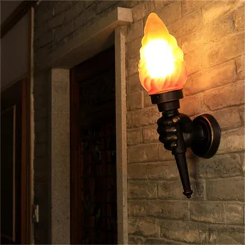 Vintage Loft Pochodeň Ohňa Nástenné Svietidlo Domova Ostrov Kuchyňa LED Svetlo Plameňa Nástenné Lampy, Obývacia Izba, Spálňa
