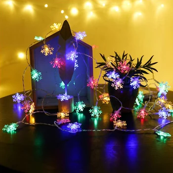 Vlkovcový Led Svetlo String Flash Opony Snowflake Fairy Svetlá Vianoce, Nový Rok Izba Okna Osvetlenie Interiéru