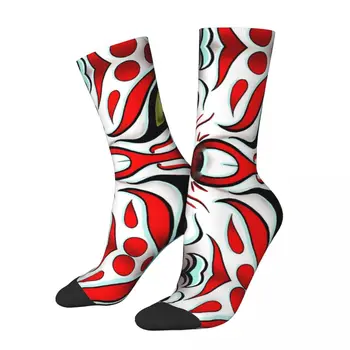 Vtipné Grafické Kitsune Tvár R92 Osadenie NAJLEPŠIE KÚPIŤ Elastické Ponožky Zábavné Novinka
