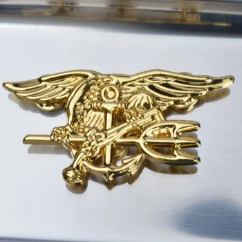 Vysoká Kvalita Amerického Námorníctva SEAL Trident Vojenská Hodnosť Medaila Kovové Kolíky Klope Odznak