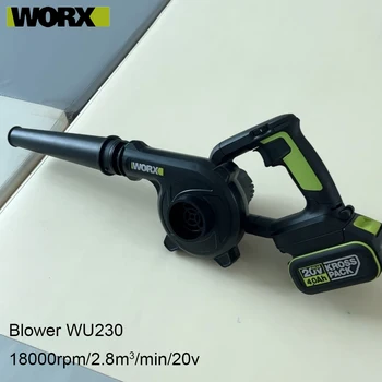 WORX WU230 Bezdrôtový Bolwer 20V Max 18000rpm 2.8 Kubický Meter Za Minútu Nabíjateľné Lítiové Batérie, Zdieľať 20v Batérie Platforma