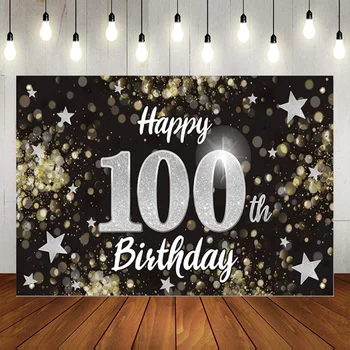 Šťastný 100. Narodeniny Dekorácie, Party Dodávky Banner Pozadie 100 Rokov BirthdayPhotography Pozadí Foto Plagát